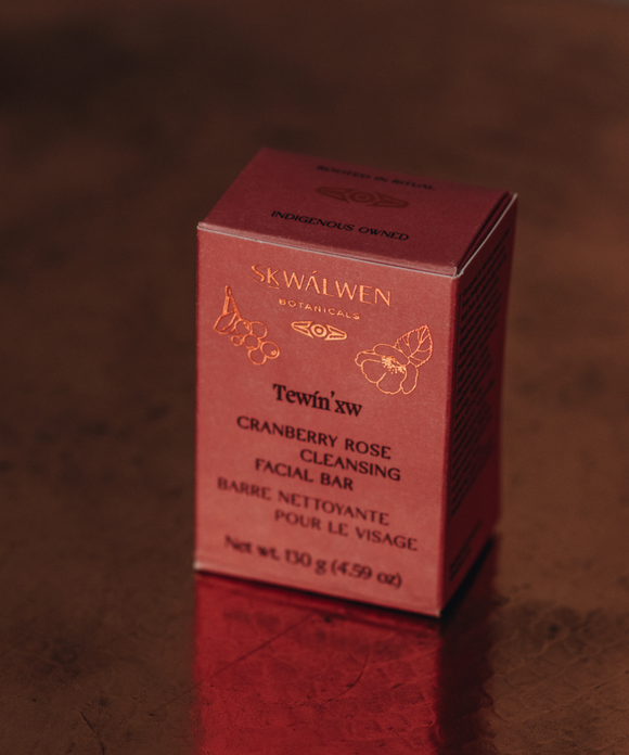 Tewin’xw Cranberry Rose Cleansing Facial Bar - Sḵwálwen Botanicals