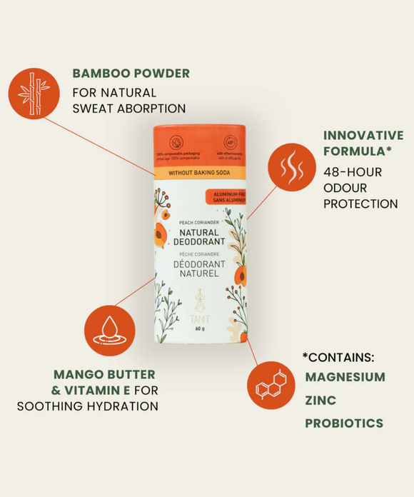 Natural Solid Deodorant - Unscented with Charcoal