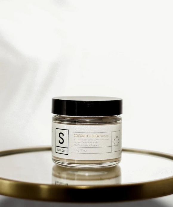 Coconut + Shea Scentless Deodorant Balm - SoulDeo