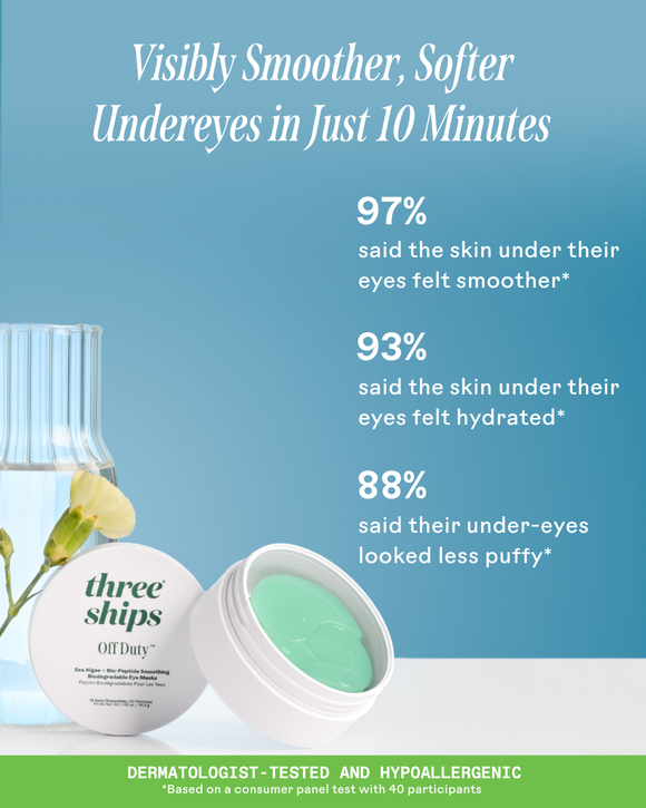 OffDuty™ Sea Algae + Bio-Peptide Smoothing Biodegradable Eye Masks
