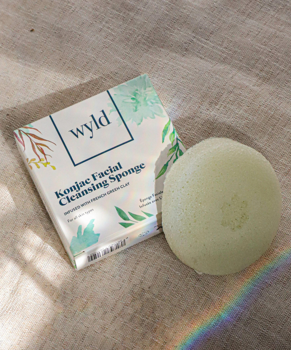 French Green Clay Konjac Sponge - Wyld Skincare