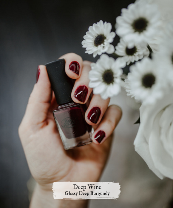 Red/Orange Glamour Nail Polish | Deep Wine - Pure Anada