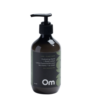 Lime + Clary Sage Hydrating Hand + Body Lotion - Om Organics