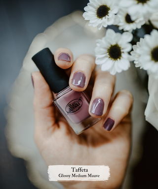 Purple/Black Glamour Nail Polish | Taffeta - Pure Anada