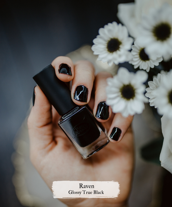 Purple/Black Glamour Nail Polish | Raven - Pure Anada