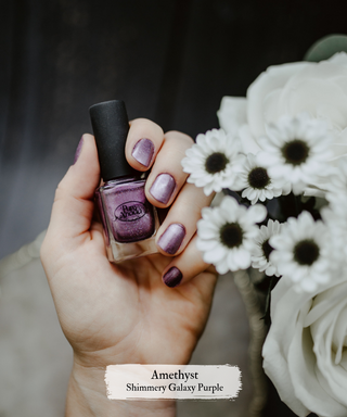 Shimmery Glamour Nail Polish | Amethyst - Pure Anada