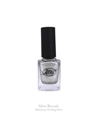 Shimmery Glamour Nail Polish | Silver Brocade - Pure Anada
