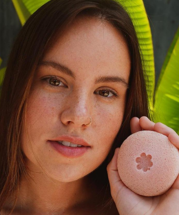French Pink Clay Konjac Sponge - Wyld Skincare