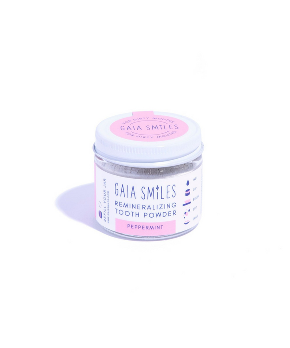 Peppermint Waste Tooth Powder - Gaia Smiles